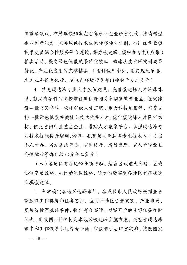 《江苏省碳达峰实施方案》印发 实施“碳达峰八大专项行动” 《江苏省碳达峰实施方案》印发 实施“碳达峰八大专项行动”
