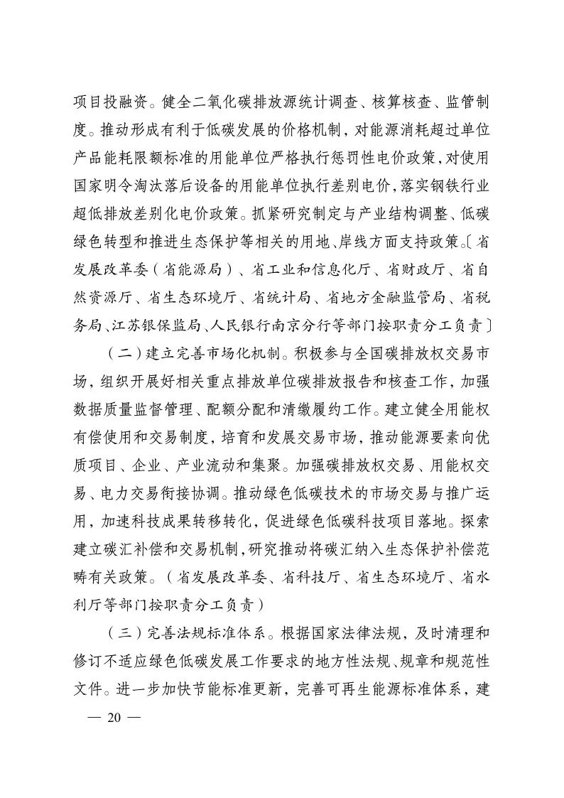 《江苏省碳达峰实施方案》印发 实施“碳达峰八大专项行动” 《江苏省碳达峰实施方案》印发 实施“碳达峰八大专项行动”